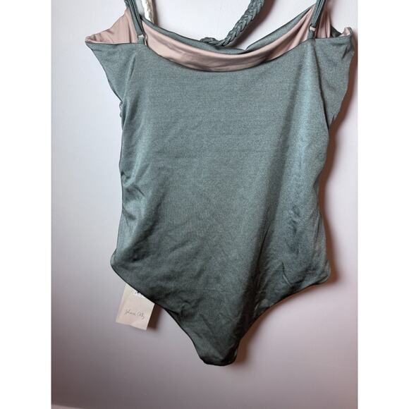 JOHANNA ORTIZ Luster Of Pearls One-piece Swimsuit Green Belted Large NWT $495 - Picture 15 of 15